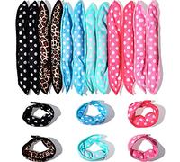 Syhood 48 Pcs Sponge Hair Rollers Soft Hair Curlers to Sleep in, Foam Heatless Overnight Pillow Curlers for Women Tousle Hair Styling Tools(Cloth Cover,Polka Dot, Leopard)