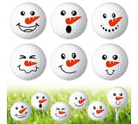 Syhood 6 Pcs Christmas Snowman Golf Balls Funny Golf Ball Gifts Cute Golf Ball Home Decorations Idea Gifts for Golfers Golfer Lover Gift for Men and Women