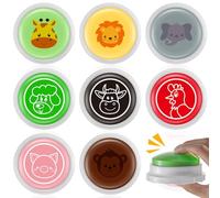 Syhood 8 Pcs Animal Sounds Buzzer for Trivia Games, Answer Buzzers for Classroom, Feud Jeopardy Buzzer Button with Lights and Sounds for Classroom Party Teacher Game Show(Jungle and Farm Style)