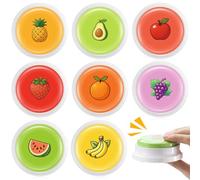 Syhood 8 Pcs Fruit Pronunciation Sounds Buzzer for Trivia Games, Answer Buzzers for Classroom, Feud Jeopardy Buzzer Button with Lights and Sounds for Classroom Party Teacher Game Show