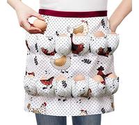 Syhood Egg Collecting Apron for Fresh Eggs with 12 Deep Pockets for Adults & Kids (Unisex)