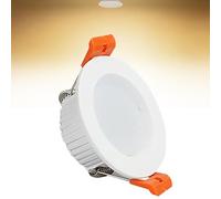 Syibelters 5W LED Recessed Ceiling Spotlights, 3000K Warm White Ultra Slim Panel Light, Cut Φ70-75mm, AC110-240V Round Downlights for Living Room Office, 1 Pack