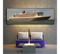 Syiboo Large 5D Diamond Art Sea Ship Cruise Liner Diamond Painting Kits for Adults Full Drill Round Drill DIY On Canvas Kits Pictures for Wall Decor Home Office Decoration 30x90cm-12x36 inch s-241