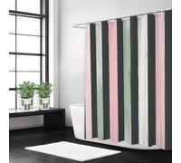 Syiboo Shower Curtain 100 x 180 Green Shower Curtains for Bathroom with 12 Hooks, Waterproof Polyester Fabric, Machine Washable, Quick Dry, for Wet Room, Bathtub, Hotel, Home Decoration Pink, y545l