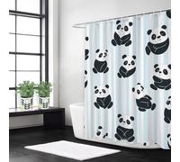 Syiboo Shower Curtain 150 x 180 Blue Shower Curtains for Bathroom with 12 Hooks, Waterproof Polyester Fabric, Machine Washable, Quick Dry, for Wet Room, Bathtub, Hotel, Home Decoration Animal, y567l