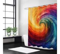 Syiboo Shower Curtain 200 x 240 Yellow Shower Curtains for Bathroom with 12 Hooks, Waterproof Polyester Fabric, Machine Washable, Quick Dry, for Wet Room, Bathtub, Hotel, Home Decoration Blue, y213l