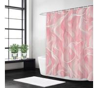 Syiboo Shower Curtain 90 x 180 Pink Shower Curtains for Bathroom with 12 Hooks, Waterproof Polyester Fabric, Machine Washable, Quick Dry, for Wet Room, Bathtub, Hotel, Home Decoration Fantasy, y247l