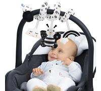 Syid Spiral Pram Toy for Babies Age 2+, Activity Hanging Stroller Pushchair Car Seat Toy, Black and White Sensory