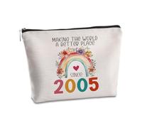 SYIJIMSJKT 21st Birthday Gifts for Her Makeup Bag Making the World a Better Place Since 2005 Travel Zipper Pouch 21st Birthday Decorations for Friends Sister Daughter