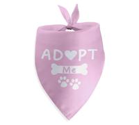 SYIJIMSJKT Adopt Me Dog Bandana - Pink, Polyester, Medium, Geometric Pattern, All Seasons, Unisex, 65cm Neck Size, Machine Washable, 1 Count