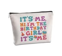 SYIJIMSJKT Birthday Gifts for Women Daughter Sister Friend Makeup Bag It's Me Hi I'm the Birthday Women Travel Cosmetic Bag Funny Birthday Christmas Gifts for Music Lovers Fans Zipper Pouch