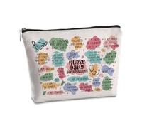SYIJIMSJKT Daily Affirmations for Women Makeup Bag Nurse Accessories for Work Nursing Student Essentials RN Nurse Birthday Christmas Gifts Travel Cosmetic Bag Zipper Pouch