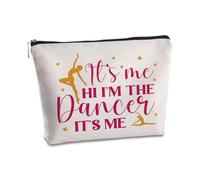 SYIJIMSJKT Dance Gifts for Dancer Makeup Bag It's Me Hi I'm the Dancer Travel Cosmetic Bag Christmas Graduation Birthday Dance Recital Gifts for Daughter Sister Friend Zipper Pouch