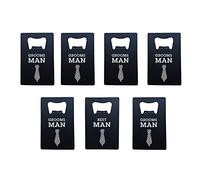 Syiomlis Iron Bottle Opener, Credit Card Size, 7 Pack, Groomsmen Gift for Wedding Party