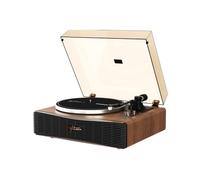 Syitren PARON Record Player Vintage Turntable for Vinyl Records with Built-in Speakers Bluetooth Retro Phonograph Wood Walnut