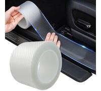 SyiXute 1 Pcs Car Sill Protectors Strips,Anti Scratch Carbon Fiber Protective Film,Universal Carbon Fiber Wrap Film for Guard/Front and Rear Bumper/Door (7cm*10m)