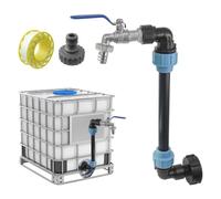 SyiXute 1 Set IBC Tank Gooseneck,IBC Gooseneck 3/4 Inch Outlet Tap,IBC Container S60 x 6 3/4 Inch Taps for Rainwater Storage Tank & Rain Barrel Connection