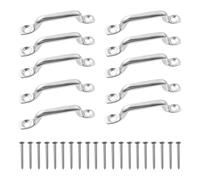 SyiXute 10 Pcs Boat Top Pad Eye Deck,Stainless Steel Pad Eye,5 mm Kayak Deck Loops Tie with 20 Pcs Screws for Kayak Canoe Riggin