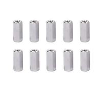SyiXute 10 Pcs Long Rod Nut,M8 Hex Coupling Nut,Carbon Steel Long Hex Nut for Home Office Workshop Industrial Constructor and Multi Purpose Use (M8*13 * 30mm)