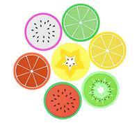 SyiXute 14 Pcs Colorful Fruit Coaster,Creative Fruit Silicone Coaster,Non-Slip Insulation Drinks Coasters for Hot or Cold Drinks Coffee Tea Glass Cup