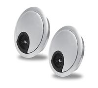 SyiXute 2 Pcs 60 mm Desk Cable Grommets,Zinc Alloy Computer Desktop Grommets,Cable Cord Round Hole Cover for Home and Office Table (Silver)