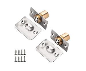 SyiXute 2 Pcs Ball Door Catches,Stainless Steel Door Ball Catch, Adjustable Roller Catch for Cabinet,Closet and Doors Invisible Closet Door Ball Latches