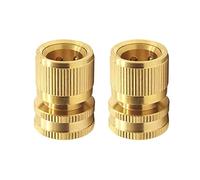 SyiXute 2 Pcs Garden Hose 3/4 Inch Female Quick Connector,Brass Garden Hose Connector,Water Hose End Brass Connector Fitting