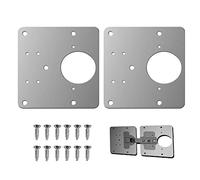SyiXute 2 Pcs Hinge Repair Plate,Cabinet Hinge Repair Brackets with Holes,Stainless Steel Cupboard Door Hinge Fixing Plate for Kitchen Wood Furniture Drawer Window Door with Screw