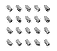SyiXute 20 Pcs Long Rod Nut,M5 Hex Coupling Nut,Carbon Steel Long Hex Nut for Home Office Workshop Industrial Constructor and Multi Purpose Use (M5*8 * 15mm)