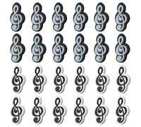 SyiXute 24 Pack Music Mini Erasers,Pencil Erasers,TPR Smudge-Cute Small Erasers for School Supplies,Classroom & Daily Writing