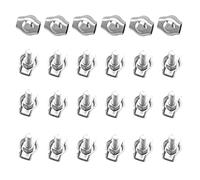 SyiXute 24 Pcs M2 Wire Rope Clamp,Simplex Bolt Wire Clip,Stainless Steel Single Bolt Cable Clamp for Washing Line Clothesline Fence Awning Fixed Tensioner