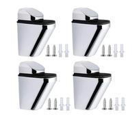 SyiXute 4 Pcs Glass Shelf Bracket,Adjustable Glass Shelf Bracket,Zinc Alloy Glass Shelf Support for Wooden/Glass Shelf of 3-20 mm Thickness