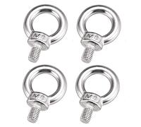 SyiXute 4 Pcs Lifting Eye Bolt M8,304 Stainless Steel Lifting Ring Eye Bolts,Male Thread Lifting Ring Eye Bolt for Living Lifting and Various Engineering Lifting Equipment (M8 x 13 mm)