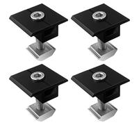 SyiXute 4 Pcs Solar Panels Centre Clamps,Solar Panel Brackets 30 mm,Aluminium Alloy Solar Panel Mount for RVs Boats Roofs,Black