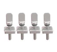 SyiXute 4 Pcs Surfboards Fin Screw,Stainless Steel Screw Surfboard Accessories for Surfboard Tail Flat Straight Brace Brackets,Long Board,Inflatable SUP,Paddle Boards,Silver