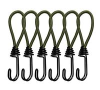 SyiXute 6 Pcs Elastic Bungee Rope with Hooks,Metal Shock Cord Hooks for Camping Luggage Roof Racks Transport Locking Load Securing