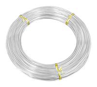 SyiXute Aluminium Craft Wire, 1.5mm x 50m, Silver, Jewellery Wire, DIY Sculptures, Jewelry Making, Wire Weaving and Wrapping