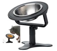 Syiyunran Cat Bowl Holder Raised Cat Bowl Raised Bowls - 1 Piece, Black, Adjustable Pets Raised Cat Bowls Holder, Allows Your Pet to Eat, Drink in Comfort