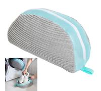 Syiyunran Shoe Wash Bag Washing Machine - 47 x 22 cm, Pack of 2 Shoe Wash Bags Suit Cleaning Machine Reusable Washing with Zip Duitable for Mesh Shoes Sports Trainers Laundry Plush Tennis (Grey)