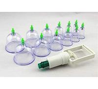 SYJBUH 12 Cupping Cups Bio Magnetic Traditional Chinese Therapy Cupping Set Household Pull Out Vacuum Cupping Kit/Chinese Massage Medical Cupping Set Suction Acupuncture with Extension Tube