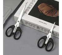 SYJINHUASY 2-Piece Lightweight Stainless Steel Scissors - Black Fabric Scissors for Office, Home, School, Sewing & DIY Crafts (Simple Style) (J004)