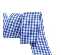 SYJYM 2pcs 50yd/lot Grosgrain Satin Ribbons for Wedding Christmas Party Decorations DIY Bow Craft Plaid Ribbons Card Gifts Wrap