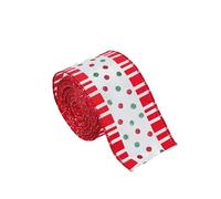 SYJYM 2Roll Christmas Snowman Snowflake Ribbon Printed Fabric Print Wired Edge DIY Xmas Gift Wrapping Wreath Bow Craft 2024