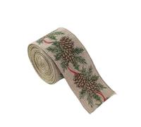 SYJYM 2Roll Christmas Snowman Snowflake Ribbon Printed Fabric Print Wired Edge DIY Xmas Gift Wrapping Wreath Bow Craft 2024