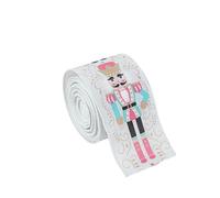 SYJYM 2Roll Christmas Snowman Snowflake Ribbon Printed Fabric Print Wired Edge DIY Xmas Gift Wrapping Wreath Bow Craft 2024