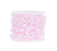 SYJYM 2roll Classic Love Bead Jewelry Accessories Peach Heart Imitation Pearl Wedding Bead Chain Beads
