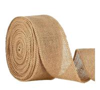 SYJYM 2Roll Natural Jute Burlap Fabric Jute Roll Hessian Ribbon Burlap Table Runner Wedding Party Supplies Spring Decoration