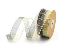 SYJYM 3.8cm Contrast Color Plaid Snow Yarn Belt Clothing Home Textile Production Material Ribbon Plus Wire spot 10m
