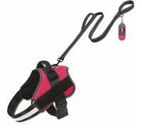 SYJYM 3pcs Dog Walking Harness Leash Set with Poop Bags Adjustable Chest Back Strap Pet Accessories Adjustable Strap Harness