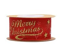 SYJYM 3roll Five-Pointed Star Gold-Stamped Ribbon Christmas Decoration Gift Packaging Powdered Christmas Tree Ribbon 5 Meters